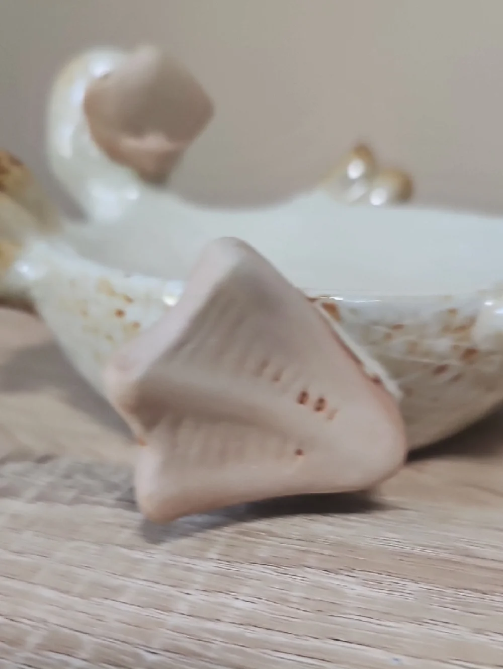 White Ceramic Glazed Pottery Duck Decorative Trinket Or Soap Dish Whimsy & Cute